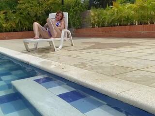 My Neighbor Catches Me Masturbating in the Pool and Invites Me to Fuck - Andrea Pardo | xHamster