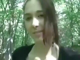 Busty French fucked outdoor