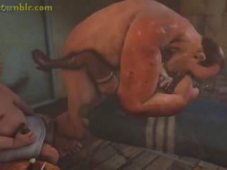 Lulu fodido difícil em 3d monstro adulto filme animação