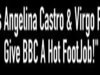 Bbws أنجلينا castro & virgo peridot منح بي بي سي ل ممتاز footjob&excl;