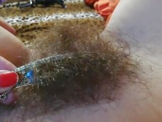 שיערי ג'ונגל פטיש של vids ה הטוב ביותר שיערי כוס ב קרוב למעלה עם גדול דגדגן