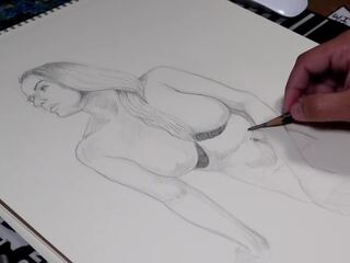 Étape momâs nu corps drawing - pencil art: gratuit adulte vidéo 08 | xhamster