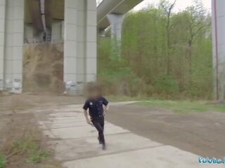 Public Agent Blonde Runs from Police immediately after Fucking.