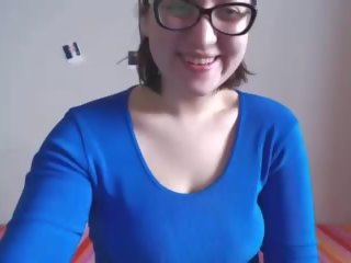 Beguiling Brunette in Glasses Webcam, Free sex video c3