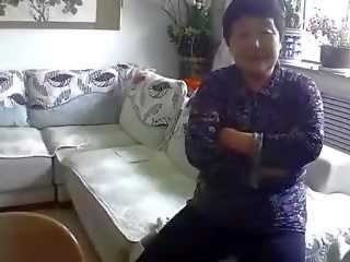Chinois vieux couple en la living salle obscène vivre xxx film