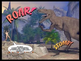 Cretaceous 곡괭이 3d 명랑한 만화의 sci-fi 더러운 영화 이야기
