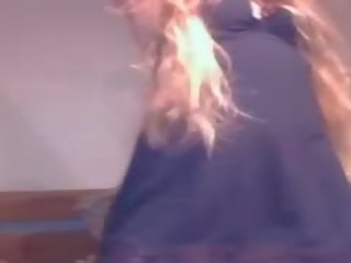 Charming Long Haired Blonde Blowjob Fucking and Cum in Mouth
