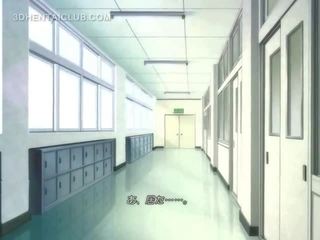 Anime cutie dalam sekolah pakaian seragam melancap faraj