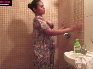 Amateur Indian Babes sex movie Lily Masturbation In Shower