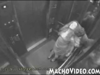 Elevator Camera Captures adult video Scene