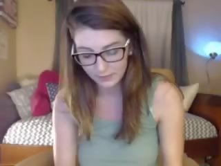Schoolgirl Glasses Tits Webcam Solo One, Free adult clip e0