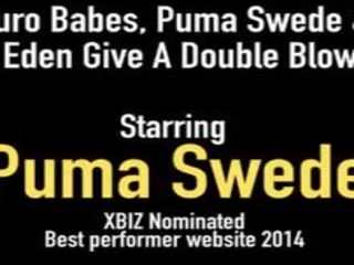 Euro babes puma swede & bobbi parajsë jap një dyshe marrjenëgojë